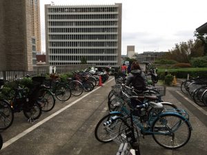 目黒区役所自転車駐輪場とバイク駐輪場